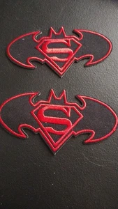 Superman Batman bordado hierro en parche superhéroe - Imagen 1 de 1