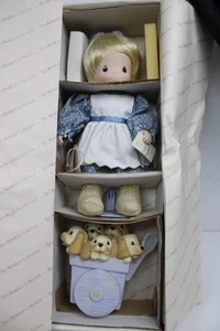 Precious Moments God Loveth Cheerful Giver Doll The Hamilton Collection Puppies - Picture 1 of 9