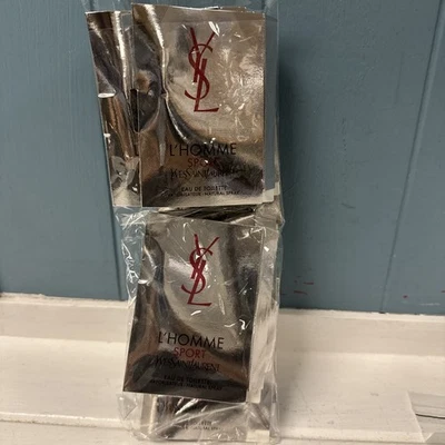 9 YSL L’Homme Sport Eau De Toilette Spray Samples .04 oz - Image 1 of 3