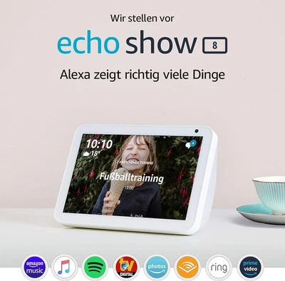 Echo Show 8, 1.Gen, weiß, mit Deckenhalterung - Bild 1 von 4