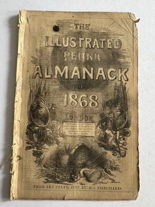 1868 Illustrated Penny Almanack, London. Original Victorian Publication - Picture 1 of 16