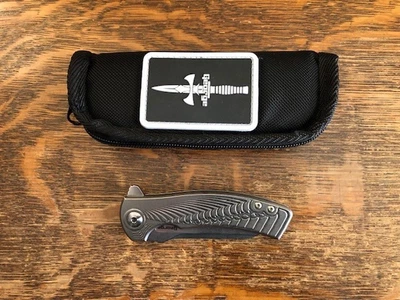 Les George Myna Framelock with Titanium Morph Scales and Magnacut  Blade Steel - Image 1 of 4