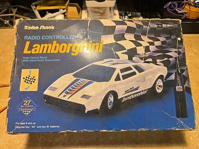 Vintage Radio Shack 60-4051 Lamborghini Countach LP500S W/ BOX RC Race CAR - Image 1 of 4