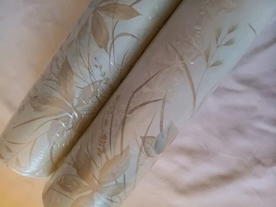 Papel pintado Collins & Aikman vintage azul marrón flores florales 2 rollos nuevo Foto 1 de 4