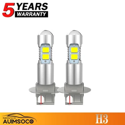 For Mitsubishi Diamante 1995-2003 H3 6000K LED Fog Light Bulbs Combo Kit White - Image 1 of 4