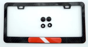 Diver diving Flag Black Carbon Fiber Look metal Car License plate frame holder - Imagen 1 de 4