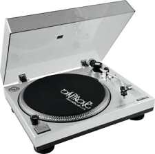 Omnitronic BD-1350 DJ-Plattenspieler Turntable mit Riemenantrieb in Silber