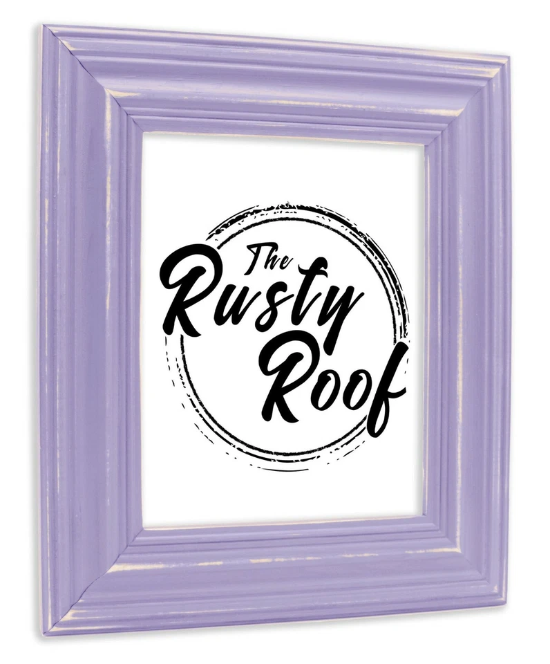 Distressed Walden - Wide Distressed French Lilac Picture Frame - Solid Wood - Изображение 1 из 1