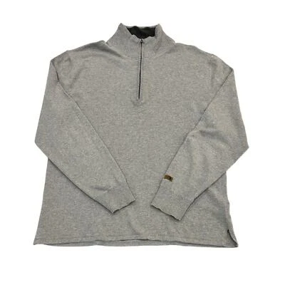 The North Face Men's 1/2 Zip Sweater,  Size L, Gray Wool & Cotton Blend - Image 1 of 4