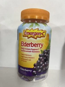 Emergen-C Elderberry Immune Support & Botanicals Gummies-36 ea.bott. 8/25 - Picture 1 of 4