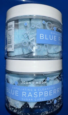 JOON MOON Blue Raspberry Exfoliating Cleansing Sugar Cubes Scrub Set Of Two 14oz - Image 1 of 3