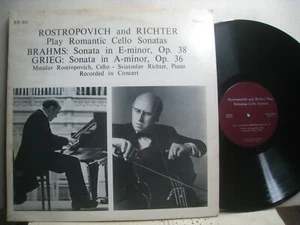 Brahms / Grieg Sonatas, Rostropovich, cello-Richter, piano *Recital Records 401 - Picture 1 of 1
