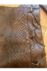 "SEBASTIAN"" DESIGNER MILANO VERA PELLE SERPENTE GINOCCHIO CABINA DONNA 40/10 - Foto 1 di 8