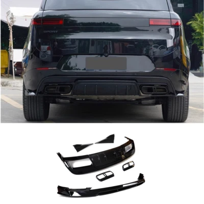 For Land Rover Range Rover Sport 2023-2025 Gloss Black Front + Rear Diffuser Lip - Image 1 of 4