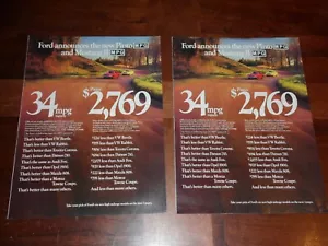 Pair of 1970's Ford Pinto & Mustang II Original Brand Comparison Brochures - Picture 1 of 3