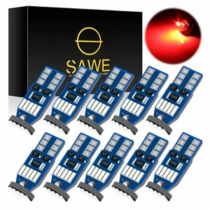 10 x Bombillas LED rojas 3014 15SMD mapa domo RV 168 194 T10 W5W 2821 921 + HERRAMIENTA - Imagen 1 de 6