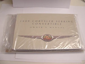 1999 CHRYSLER SEBRING CONVERTIBLE Owners Manual NOS Original 4 Piece Set NICE! - Picture 1 of 3
