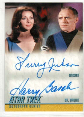 STAR TREK TOS HEROES & VILLAINS DA25 SHERRY JACKSON HARRY BASCH DOBLE AUTÓGRAFO Foto 1 de 2