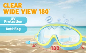 Swimming Goggles Mirror Clear Anti-UV Anti-Fog Swim Glasses For Kids girls Boys - Picture 1 of 20