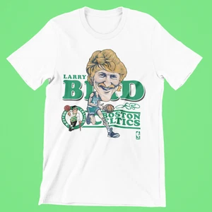 Larry Bird Boston Celtics Legend Mitchell Ness VTG Premium Blend Graphic T-Shirt - Picture 1 of 15