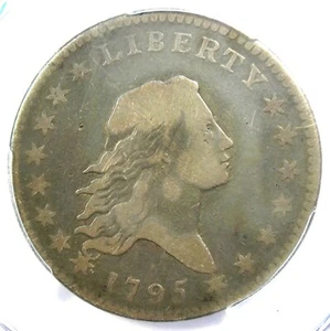 1795 Flowing Hair Half Dollar 50C Coin - Certified PCGS Fine Detail - Rare Date! - Picture 1 of 4