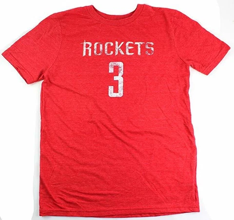 Chris Paul Houston Rockets #3 Youth Tri-Blend Distressed T-Shirt Cover