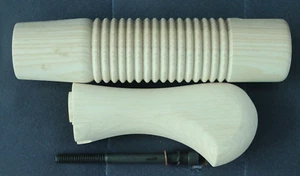 CORNCOB FOREND & WOODSTOCK FOR MOSSBERG 500 Maverick 88 12 GA ASH WOOD UNSTAINED - Picture 1 of 17