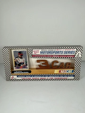 Dale Earnhardt Sr #3 Season Ticket Motorsports Wooden Stand w/ Pinnacle Card NOS Cover