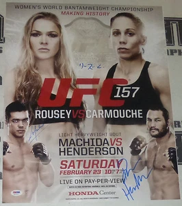 Dan Henderson Lyoto Machida Liz Carmouche Signed UFC 157 16x20 Photo PSA/DNA COA - Picture 1 of 24