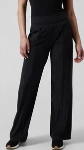 Athleta Damen 4 Nolita Wide Leg High Rise Hose schwarz Pull-On Streifen Taschen - Bild 1 von 10