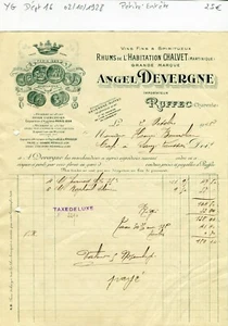 Dépt 16 - Ruffec - Petite Entête Négoce de Vins & Spiritueux du 02/10/1928 - Picture 1 of 1