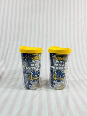 Lot of two golden state warriors 2017 NBA champion tervis travel mugs Cover