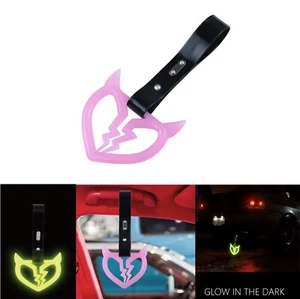 Devil Broke Heart Glow In The Dark Pink TSURIKAWA Ring Train Handle Strap Charm - Bild 1 von 4
