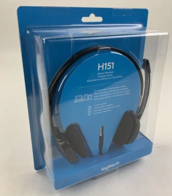 Logitech H151 Stereo Multi Device Headset with In Line Controls New OEM - Image 1 of 4