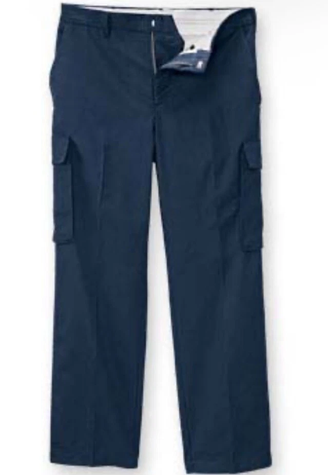Wearguard 20217 Uniform Cargo Work Pant Men's 46x32 Navy Flat Front - Image 1 of 1