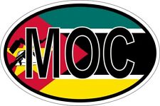 Sticker Oval Flag Code Country Moc Mozambique