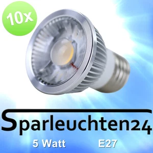 10 pezzi lampada LED COB argento lampadina faretto 5W E27 WW 2800K - Foto 1 di 6
