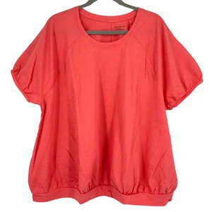 Top Lane Bryant Manga Corta Naranja Talla 22/24 Nuevo Con Etiquetas - Imagen 1 de 6