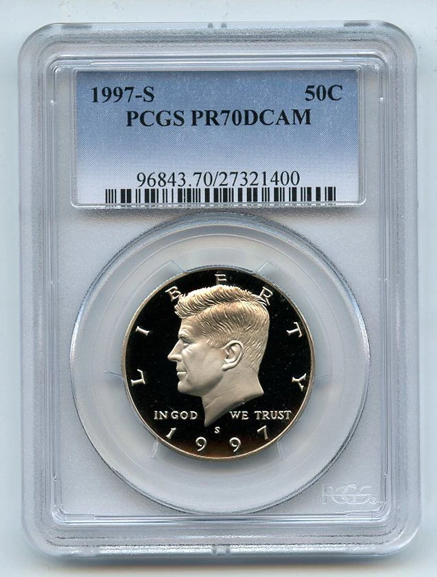 1997 S 50C Kennedy Half Dollar Proof PCGS PR70DCAM - Image 1 of 1