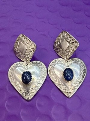 ❤️Pendientes artesanales de sodalita de plata esterlina del suroeste cortos de perlas (2073) Foto 1 de 4