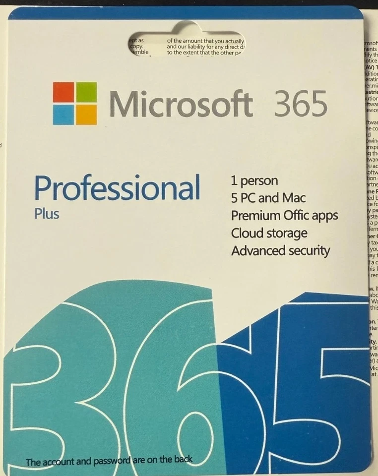 Microsoft Office 365 Professional 5 PC or Mac lifetime License  Authentic - Image 1 of 1