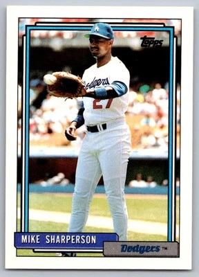 1992 Topps Mike Sharperson Los Angeles Dodgers #627 - Image 1 of 2
