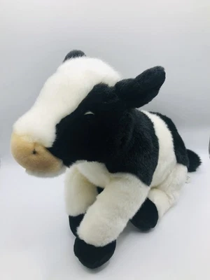 Ganz Webkinz Signature Cow WKS1013 11" Plush No Code Black White - Image 1 of 4