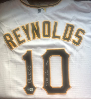 Bryan Reynolds Autographed Pittsburgh Pirates Nike Jersey Beckett BAS 1 INSC! - Image 1 of 4