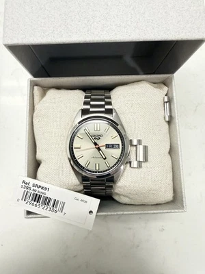 Seiko Men's Automatic Watch SRPK91 with Ivory Dial and Stainless Steel Case - Image 1 of 4