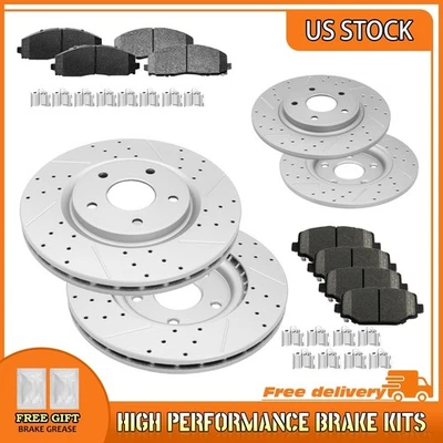 Front Rear Brake Rotor Pad For Chrysler Town Country Dodge Grand Caravan Journey - Image 1 of 4