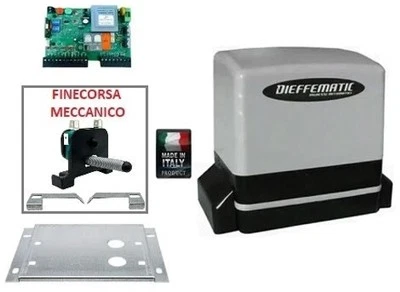 DIEFFEMATIC Motore Automazione Cancello Scorrevole 600Kg Apparecchiatura Comando Ricevente