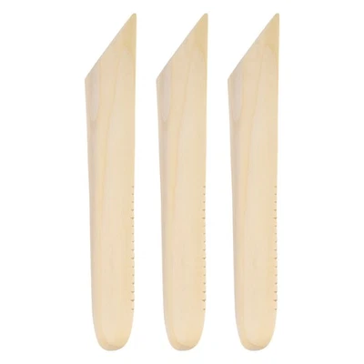 3pcs Pottery Ribs 18cm x 3.3cm Wooden Clay Ceramic Sculpting Tools Foto 1 de 4