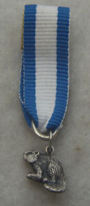 Boy Scouts Miniture Silver Beaver Medal for formal wear