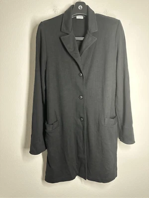 Weekenders Long Blazer Black 3 Buttons Pockets Size M - Image 1 of 4